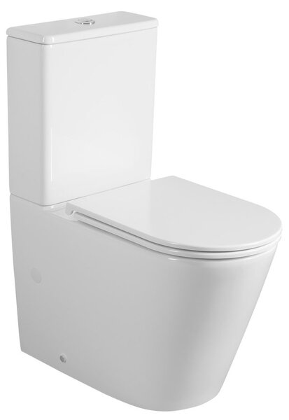 Sapho Sapho, DARIO RIMLESS WC kombi misa s nádržkou, spodný/zadný odpad, biela, PC106V
