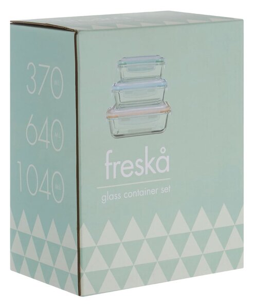 Skleneno–silikónové dózy na potraviny 3 ks Freska – Premier Housewares