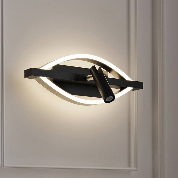 Lucande Matwei nástenná LED lampa, oválna, nikel