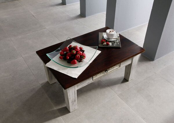 ANTIK Konferenčný stolík 90x60 cm, mango a akácia