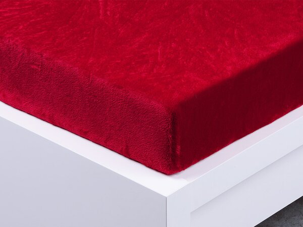 XPOSE® Mikroplyšová plachta Exclusive - vínová 90x200 cm
