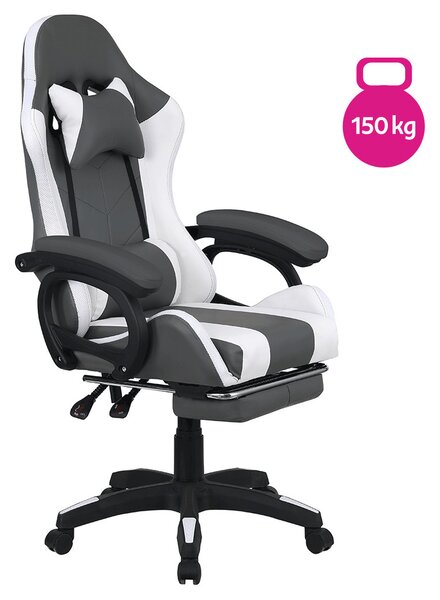 NovýNábytok.sk Kancelárske kreslo Juventa (s RGB LED osvietením) (čierna + biela). Vlastná spoľahlivá doprava až k Vám domov. 1040136