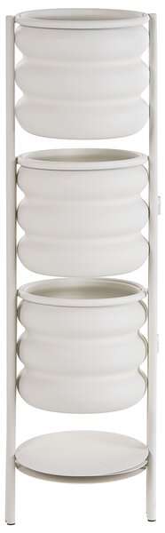 Stojan na rastliny pastelová ružová železo 20 x 20 x 78 cm držiak na 3 rastliny kvetináče glamour štýl obývacia izba interiér