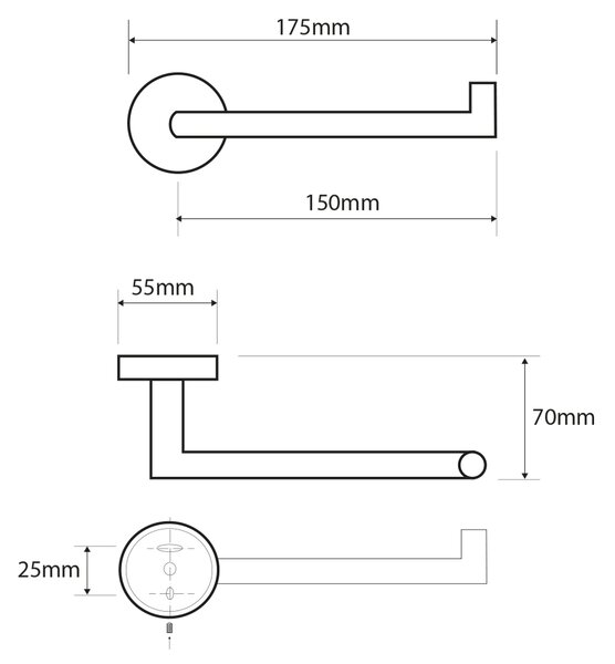 Sapho Sapho, X-STEEL držiak toaletného papiera bez krytu, brúsená nerez, XS700