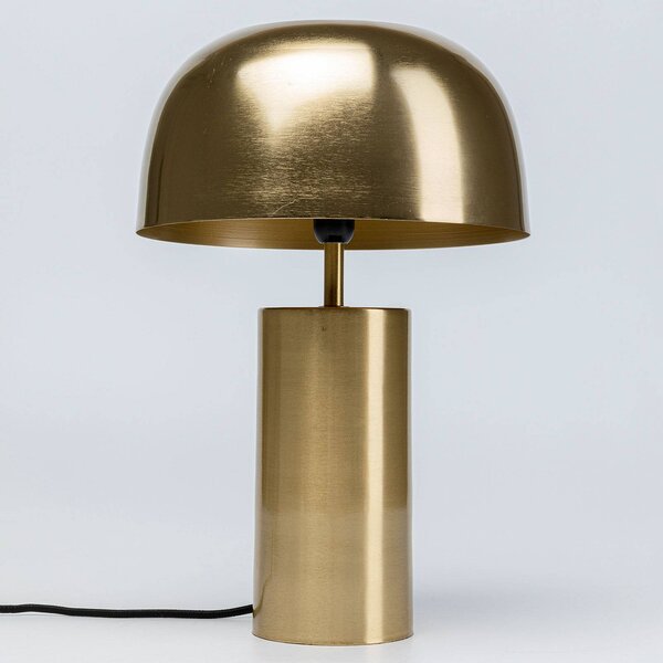 Kare Loungy Gold stolová lampa v zlatej farbe, Mosadz / zlato, Obývacia izba / jedáleň, kov, Dizajn, Stojacie svietidlo