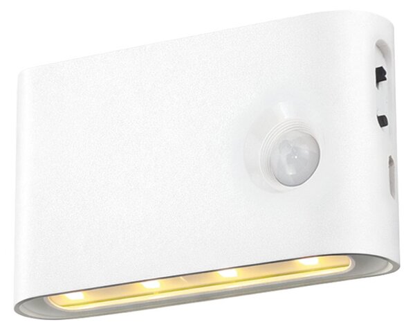 SOLIGHT Nabíjacie nočné LED svetielko, pohybový a svetelný sensor, 0.5W, 3000K, Li-Ion