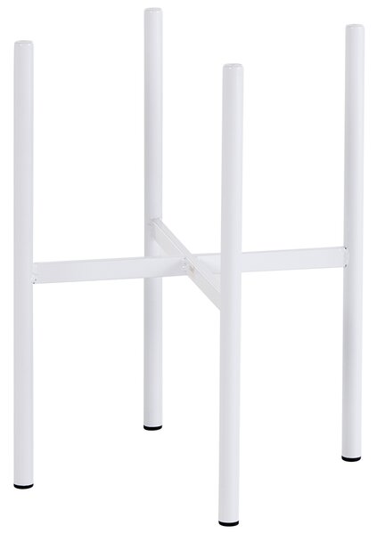 Vyvýšený kvetináč na nožičkách biela železo 31 x 31 x 57 cm moderný glamour štýl interiér