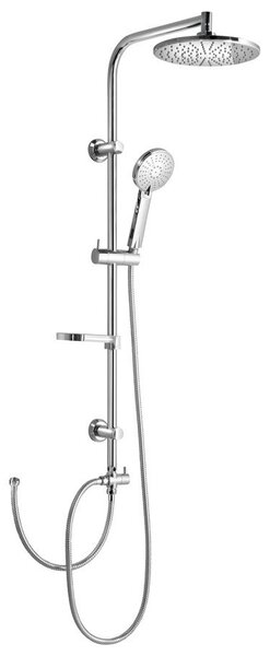 Aqualine ZARA sprchový stĺp na napojenie na batériu, hlavová, ručná sprcha, chróm