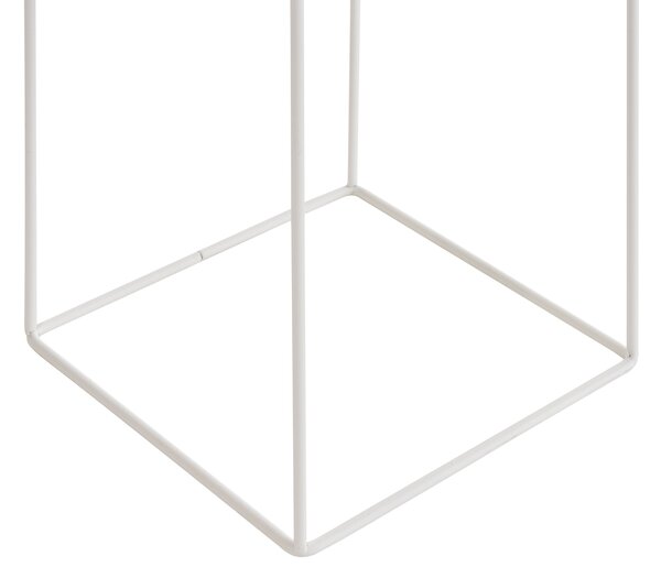 Sada 2 kvetináčov na nožičkách ružová kovová železo 20 x 20 x 41 / 22 x 22 x 46 cm stojace okrúhly tvar glamour štýl obývacia izba