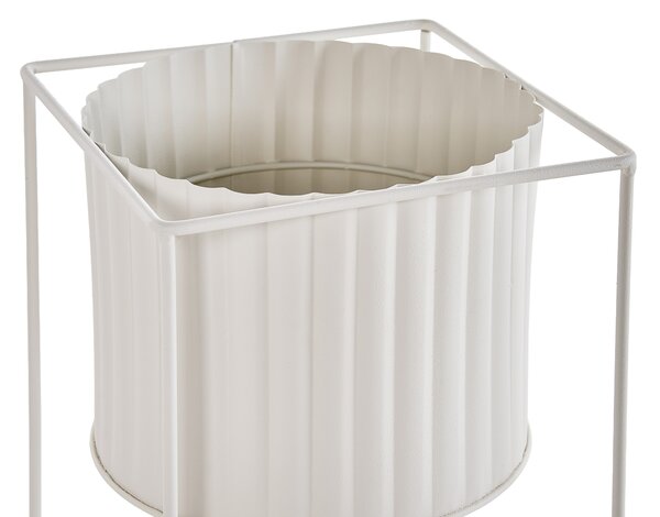 Sada 2 kvetináčov na nožičkách ružová kovová železo 20 x 20 x 41 / 22 x 22 x 46 cm stojace okrúhly tvar glamour štýl obývacia izba
