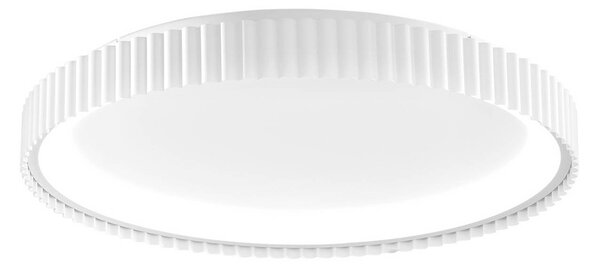 Stropné LED svetlo Niike, biele, Ø 50 cm, kov,, Biela / opálová, Obývacia izba / jedáleň, kov, Moderný, Závesné svietidlo