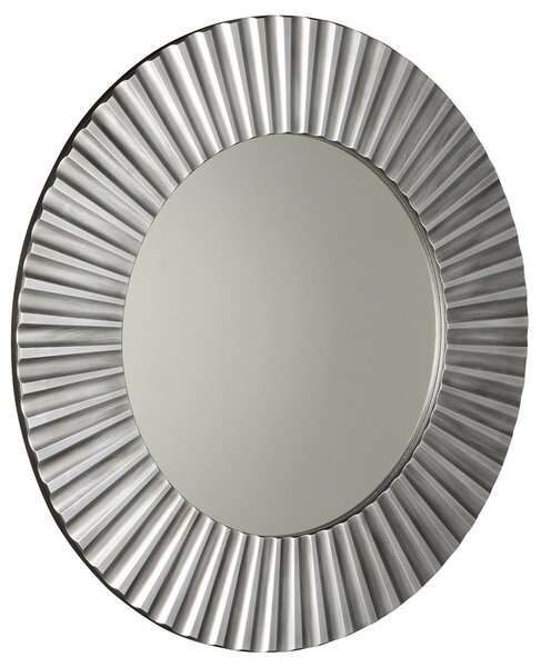 Sapho PRIDE okrúhle zrkadlo v drevenom ráme ø 90cm, strieborná