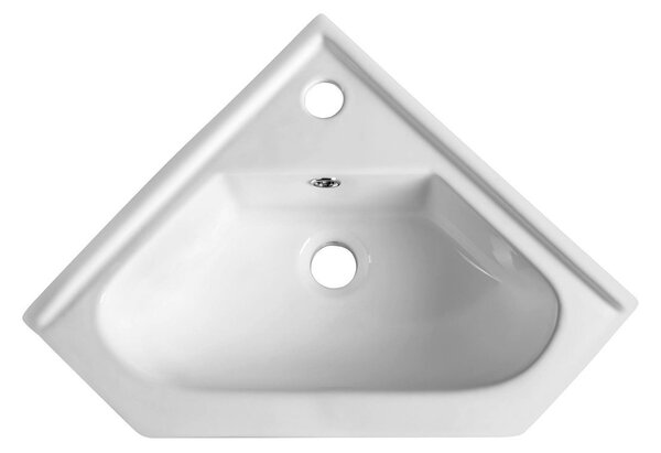 Aqualine Aqualine, Keramické umývadlo rohové 41x41 cm, na nábytok, 1601-40