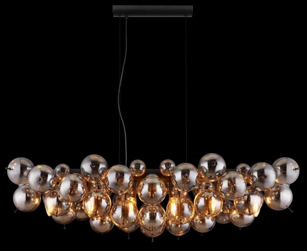 Globo 15633H1S - Luster na lankách UDO 6xE14/25W/230V čierna