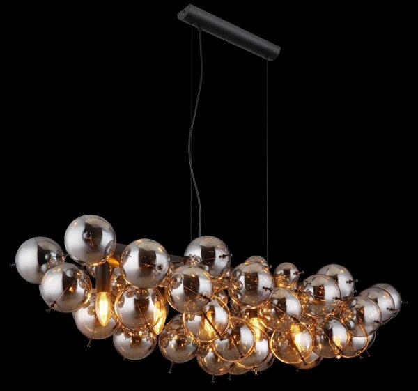 Globo 15633H1S - Luster na lankách UDO 6xE14/25W/230V čierna