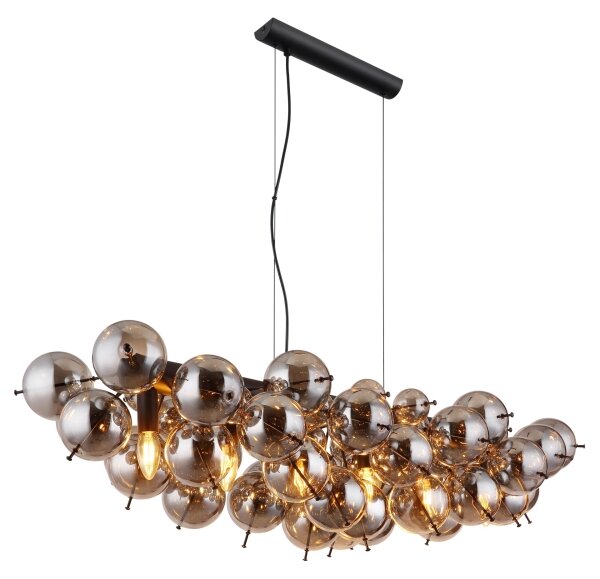 Globo 15633H1S - Luster na lankách UDO 6xE14/25W/230V čierna