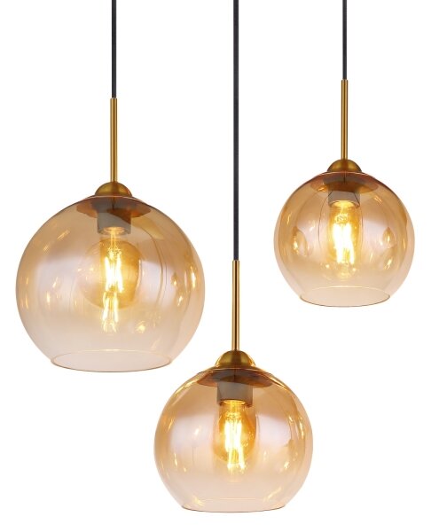 Globo 15788-6H - Luster na lanku JAMESSA 6xE27/60W/230V mosadz