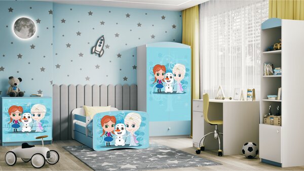 Kocot kids Detská posteľ Babydreams Ľadové kráľovstvo modrá, variant 70x140, bez šuplíků, bez matrace