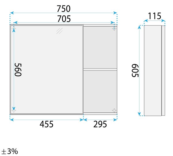 Súprava kúpeľňového nábytku s umývadlom Denver 80cm Grey