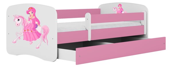 Kocot kids Detská posteľ Babydreams princezná na koni ružová, variant 70x140, bez šuplíků, bez matrace