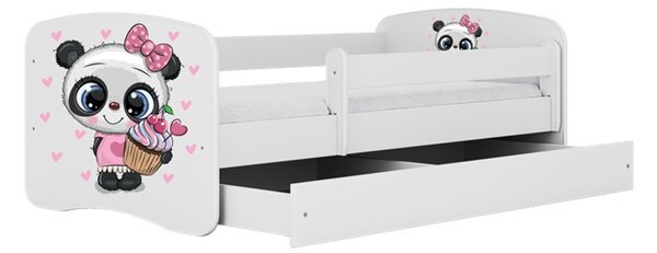 Kocot kids Detská posteľ Babydreams panda biela, variant 70x140, bez šuplíků, bez matrace