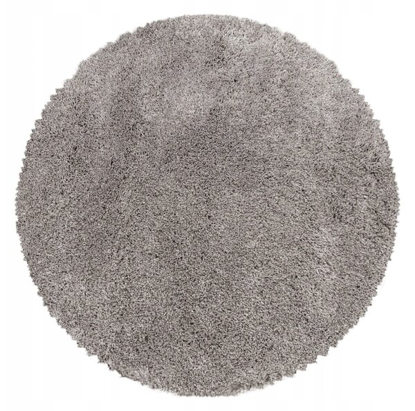 Ayyildiz , Kusový koberec Fluffy Shaggy 3500 beige kruh, 80x80 (priemer) kruh, béžová, obývacia izba