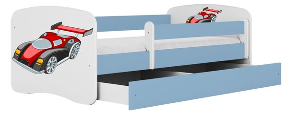 Kocot kids Detská posteľ Babydreams závodné auto modrá, variant 70x140, bez šuplíků, bez matrace