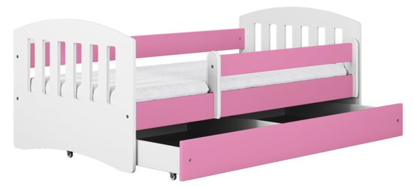 Kocot kids Detská posteľ Classic I ružová, variant 80x140, bez šuplíků, bez matrace