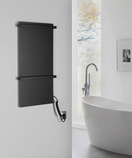 Sapho Sapho, ELMIS Elektrický sušiak uterákov 400x800mm, 120W, hliník, antracit, EB430