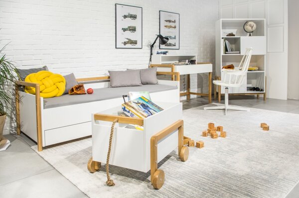 Kocot kids Detský úložný box Victor 60 cm biely