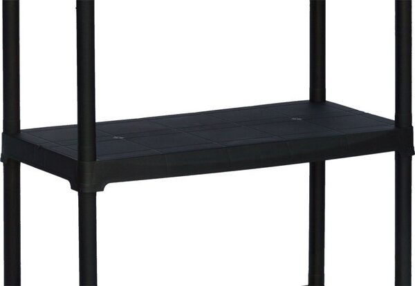 Plastový regál TEMPO, 1740 x 700 x 300 mm, 5 políc