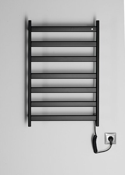 Sapho Sapho, ELIAS elektrický sušiak uterákov 490x730x110mm, 105W, čierna matná, EB550