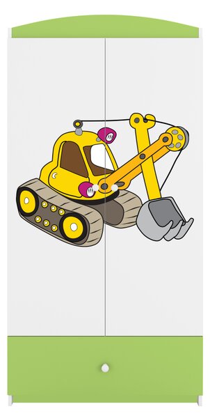 Kocot kids Detská skriňa Babydreams 90 cm bager zelená