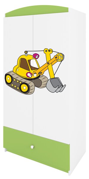 Kocot kids Detská skriňa Babydreams 90 cm bager zelená