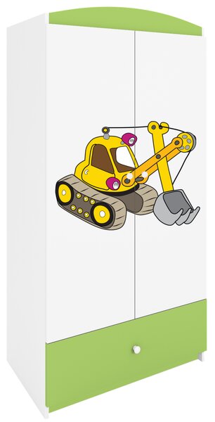 Kocot kids Detská skriňa Babydreams 90 cm bager zelená
