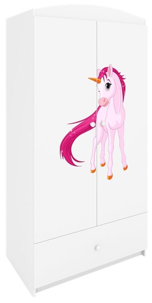 Kocot kids Detská skriňa Babydreams 90 cm jednorožec biela