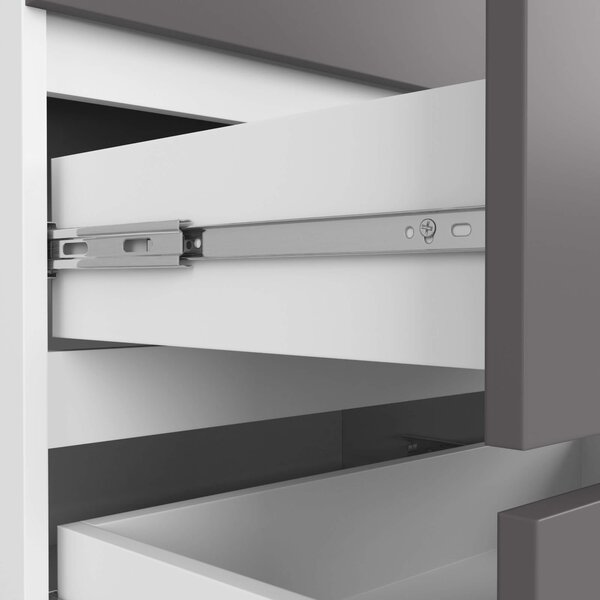Ak furniture Komoda Kuba 140 cm 6 zásuviek biela/grafitová
