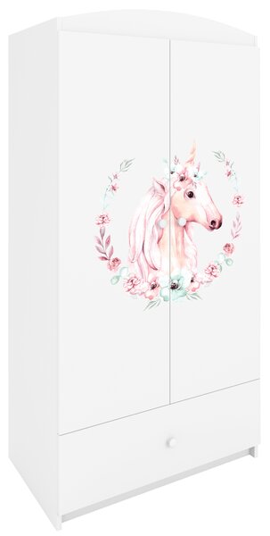 Kocot kids Detská skriňa Babydreams 90 cm kôň biela