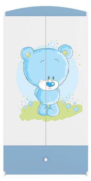 Kocot kids Detská skriňa Babydreams 90 cm medvedík modrá