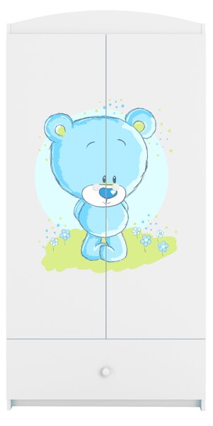 Kocot kids Detská skriňa Babydreams 90 cm medvedík biela