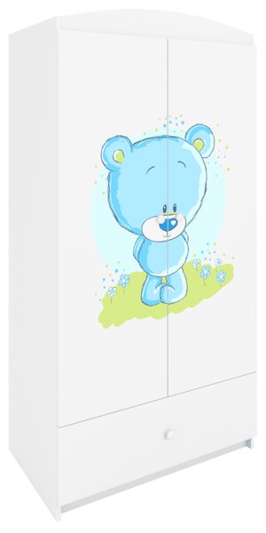 Kocot kids Detská skriňa Babydreams 90 cm medvedík biela