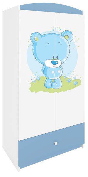 Kocot kids Detská skriňa Babydreams 90 cm medvedík modrá