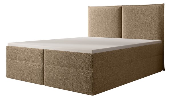 Čalúnená boxspringová jednolôžková posteľ Seleno 120x200 - béžová