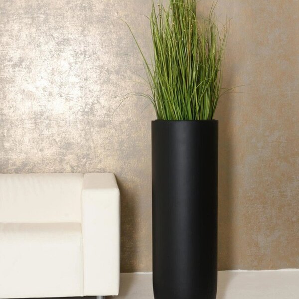 Kvetináč SOLERIO 100, výška 100 cm, sklolaminát, čierna