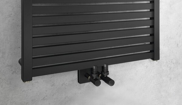 Aqualine Aqualine, TONDI vykurovacie teleso 600x1690 mm, stredové pripojenie, čierna matná, DT496T