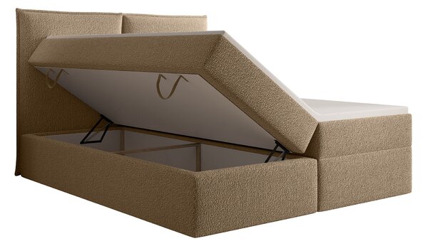 Čalúnená boxspringová jednolôžková posteľ Seleno 120x200 - béžová