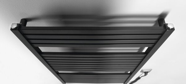 Aqualine Sapho, TONDI-E elektrické vykurovacie teleso, rovné, 600x970 mm, 400W, čierna matná, DE466T