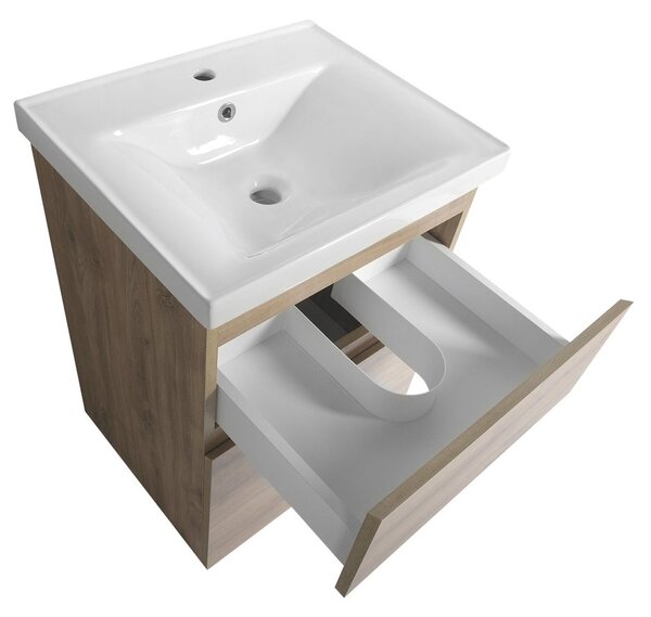 Aqualine Aqualine, ALTAIR umývadlová skrinka 52x72,5x45cm, dub emporio, AI355