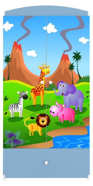 Kocot kids Detská skriňa Babydreams 90 cm safari modrá