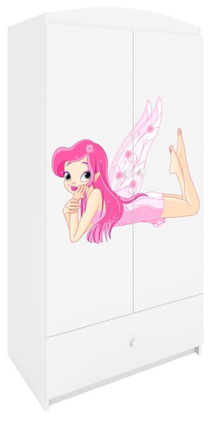 Kocot kids Detská skriňa Babydreams 90 cm víla s krídlami biela